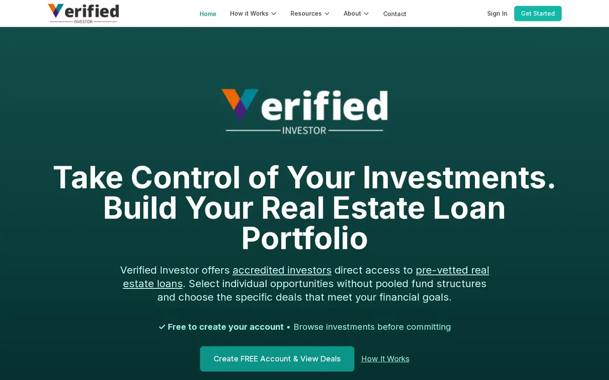 Verified Investor Fund website